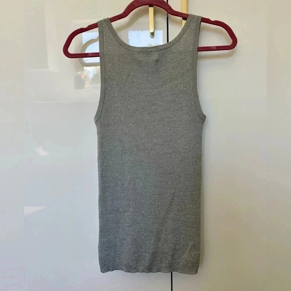 Michael Kors silver shimmer gray tank top size XS - Picture 2 of 3